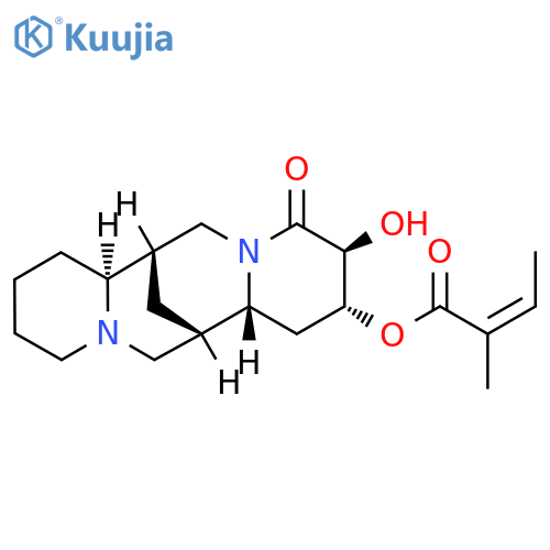 2-Butenoic acid,2-methyl-,(2R,3S,7S,7aS,14S,14aR)-dodecahydro-3-hydroxy-4-oxo-7,14-methano-2H,6H-dipyrido[1,2-a:1',2'-e][1,5]diazocin-2-ylester, (2Z)- structure