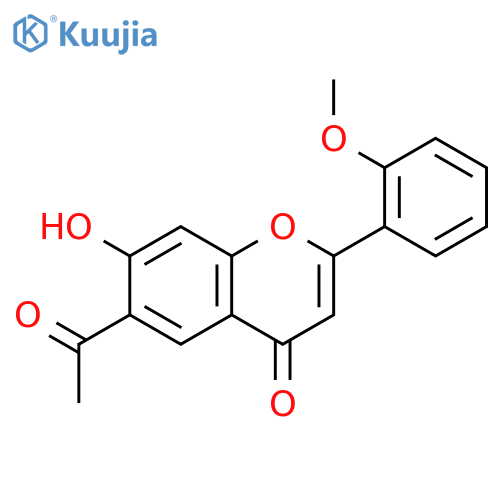 4H-1-Benzopyran-4-one,6-acetyl-7-hydroxy-2-(2-methoxyphenyl)- structure