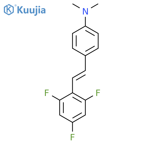 N,N-dimethyl-4-(E)-2-(2,4,6-trifluorophenyl)ethenylaniline structure