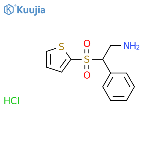2-Phenyl-2-(thiophene-2-sulfonyl)ethan-1-amine hydrochloride structure