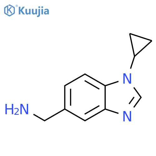 (1-cyclopropyl-1H-benzo[d]imidazol-5-yl)methanamine structure
