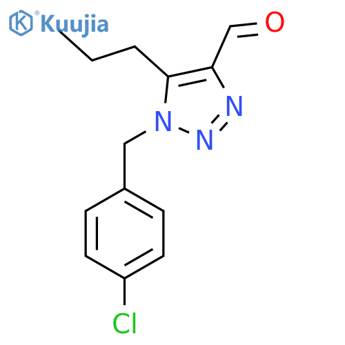 1-(4-chlorophenyl)methyl-5-propyl-1H-1,2,3-triazole-4-carbaldehyde structure