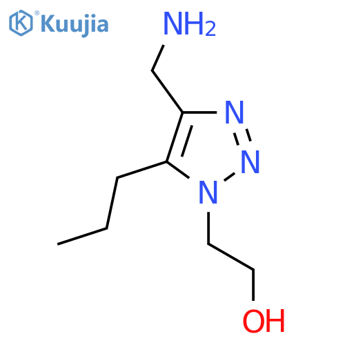 2-4-(aminomethyl)-5-propyl-1H-1,2,3-triazol-1-ylethan-1-ol structure
