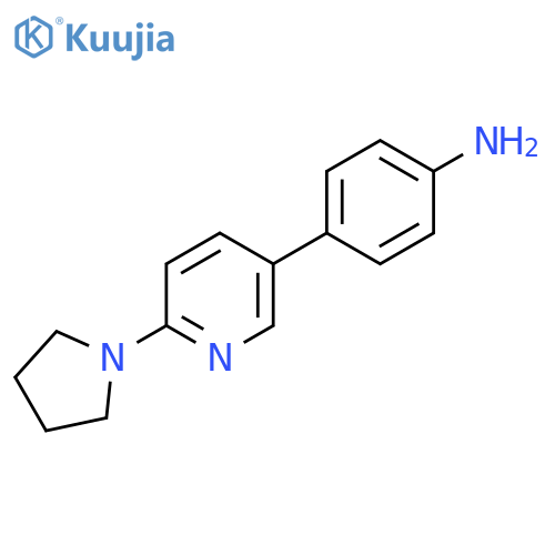 4-(6-(Pyrrolidin-1-yl)pyridin-3-yl)aniline structure