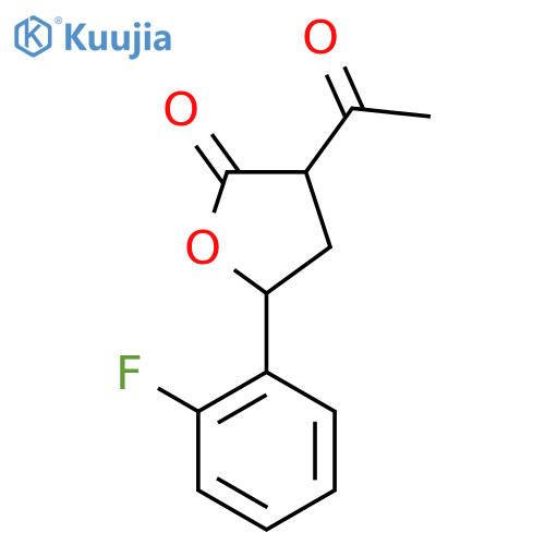 3-Acetyl-5-(2-fluorophenyl)dihydrofuran-2(3H)-one structure