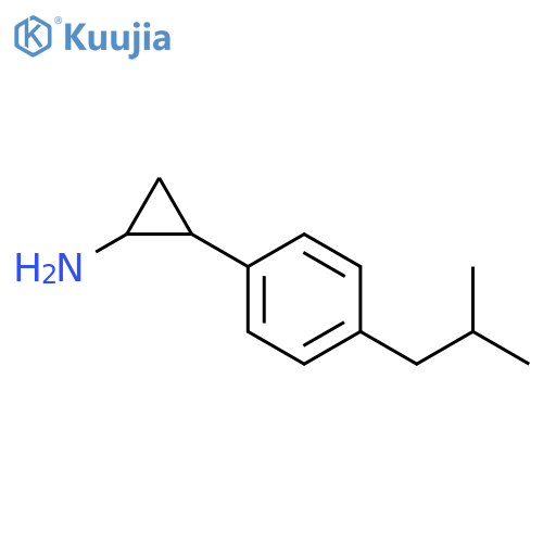 2-4-(2-methylpropyl)phenylcyclopropan-1-amine structure
