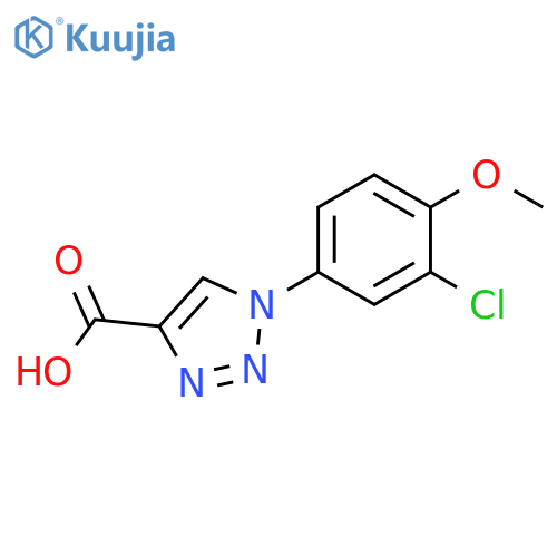 1-(3-chloro-4-methoxyphenyl)-1H-1,2,3-triazole-4-carboxylic acid structure