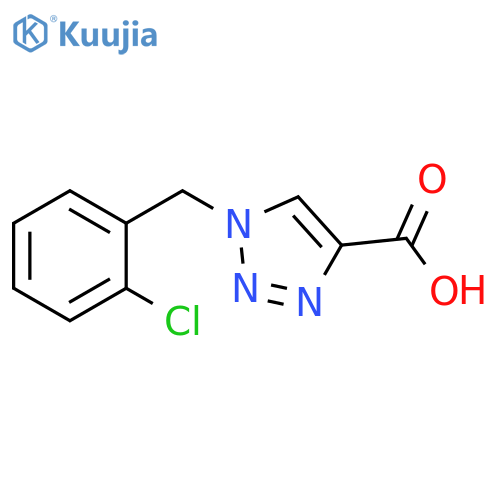 1-[(2-chlorophenyl)methyl]-1H-1,2,3-triazole-4-carboxylic acid structure