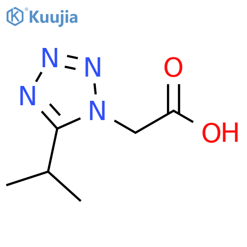 2-5-(propan-2-yl)-1H-1,2,3,4-tetrazol-1-ylacetic acid structure