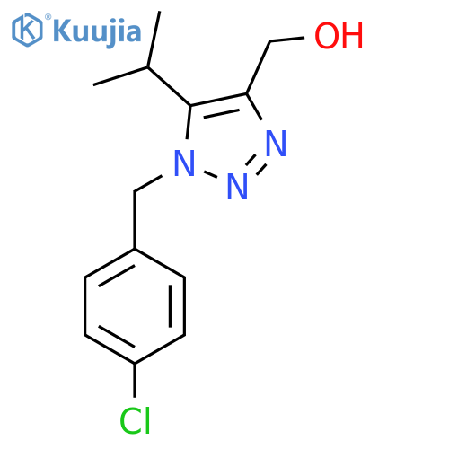 {1-(4-chlorophenyl)methyl-5-(propan-2-yl)-1H-1,2,3-triazol-4-yl}methanol structure
