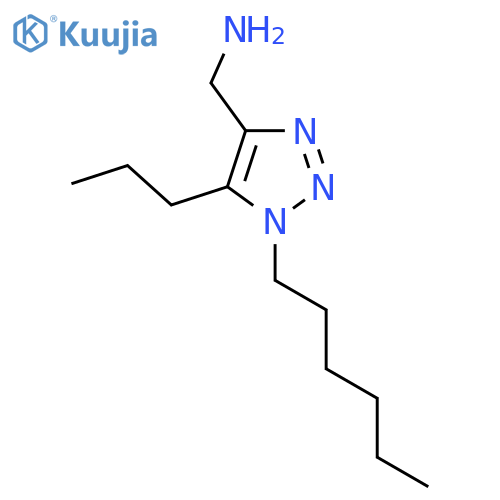 (1-hexyl-5-propyl-1H-1,2,3-triazol-4-yl)methanamine structure
