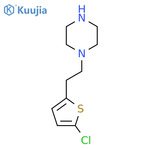 1-2-(5-chlorothiophen-2-yl)ethylpiperazine structure