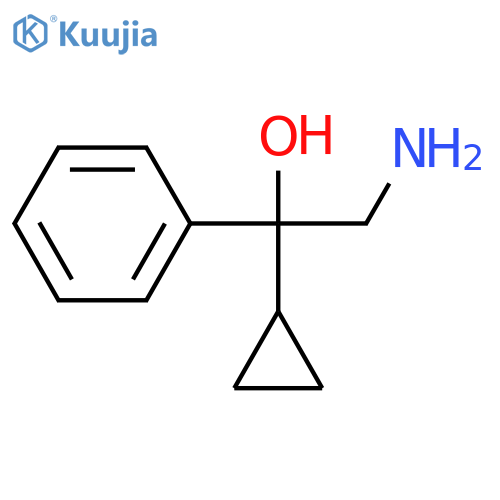 2-amino-1-cyclopropyl-1-phenylethan-1-ol structure