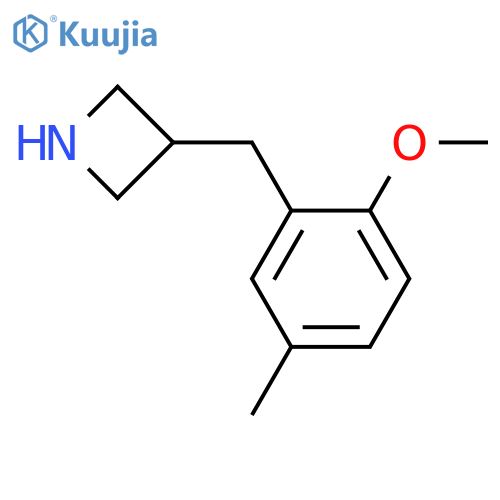 3-(2-methoxy-5-methylphenyl)methylazetidine structure