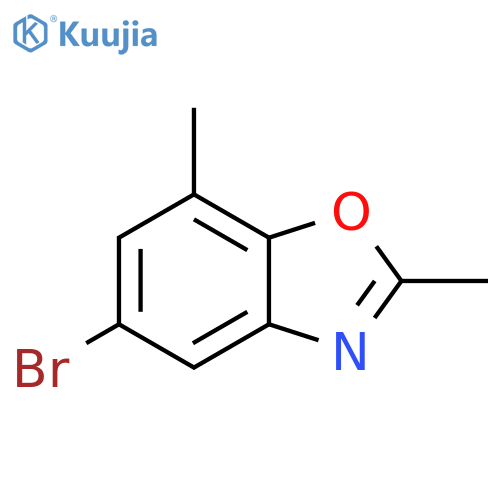 Benzoxazole, 5-bromo-2,7-dimethyl- structure