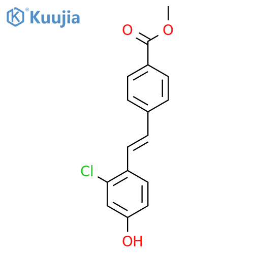 methyl 4-[(E)-2-(2-chloro-4-hydroxyphenyl)ethenyl]benzoate structure