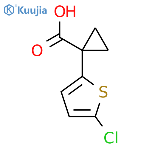 1-(5-Chlorothiophen-2-yl)cyclopropane-1-carboxylic acid structure