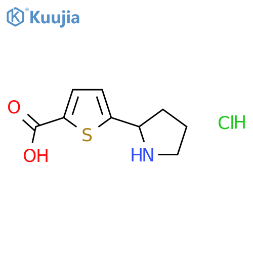 5-(pyrrolidin-2-yl)thiophene-2-carboxylic acid hydrochloride structure