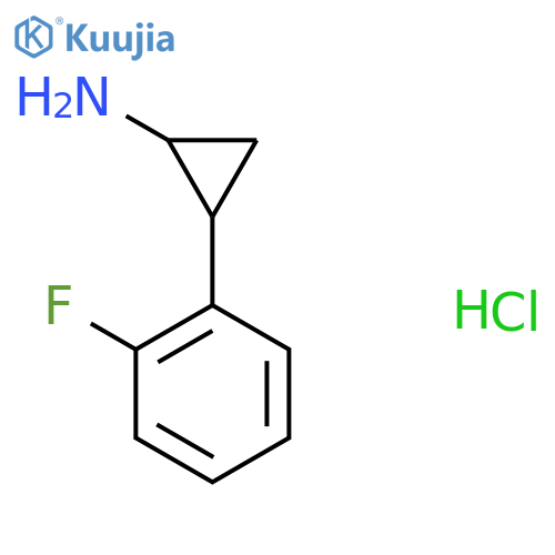 2-(2-Fluorophenyl)cyclopropan-1-amine hydrochloride structure