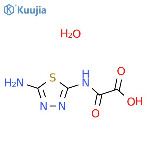 [(5-Amino-1,3,4-thiadiazol-2-yl)carbamoyl]formic acid hydrate structure