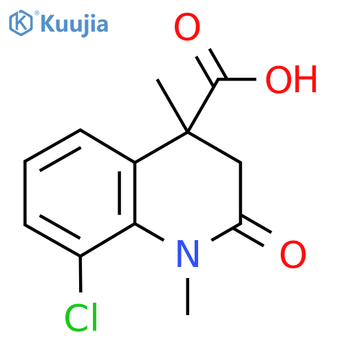 8-Chloro-1,4-dimethyl-2-oxo-1,2,3,4-tetrahydro-quinoline-4-carboxylic acid structure