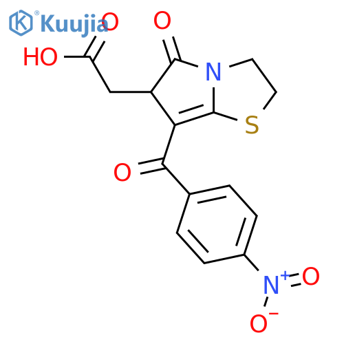 2-(7-(4-Nitrobenzoyl)-5-oxo-2,3,5,6-tetrahydropyrrolo[2,1-b]thiazol-6-yl)acetic acid structure