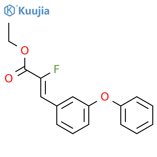 2-Propenoic acid, 2-fluoro-3-(3-phenoxyphenyl)-, ethyl ester, (2Z)- structure