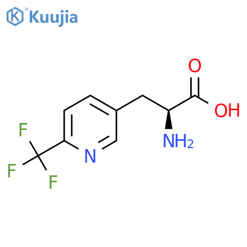 (2S)-2-amino-3-[6-(trifluoromethyl)-3-pyridyl]propanoic acid structure