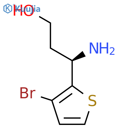 (3R)-3-amino-3-(3-bromothiophen-2-yl)propan-1-ol structure