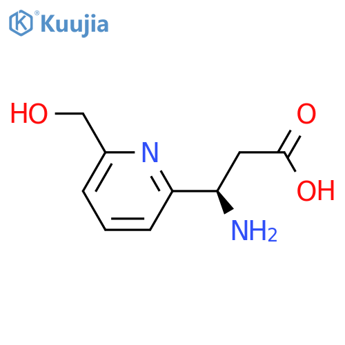 (3R)-3-AMINO-3-[6-(HYDROXYMETHYL)PYRIDIN-2-YL]PROPANOIC ACID structure