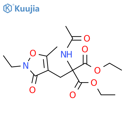 Ethyl 2-Acetamido-2-ethoxycarbonyl-3-(2-ethyl-5-methyl-3-oxoisoxazolin-4-yl)propionate structure