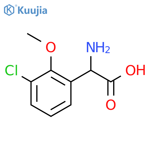 2-amino-2-(3-chloro-2-methoxyphenyl)acetic acid structure