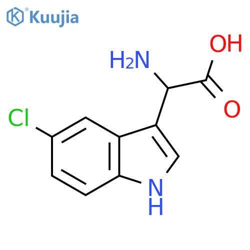 2-amino-2-(5-chloro-1H-indol-3-yl)acetic acid structure