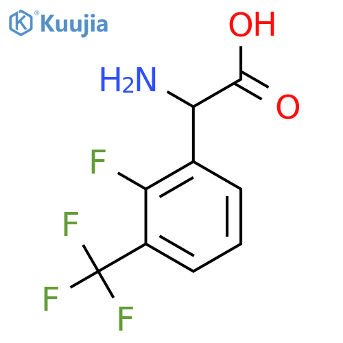 2-amino-2-2-fluoro-3-(trifluoromethyl)phenylacetic acid structure
