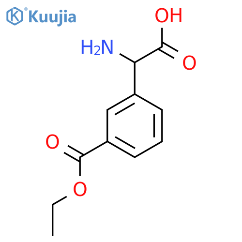 2-amino-2-3-(ethoxycarbonyl)phenylacetic acid structure