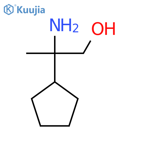 2-amino-2-cyclopentylpropan-1-ol structure