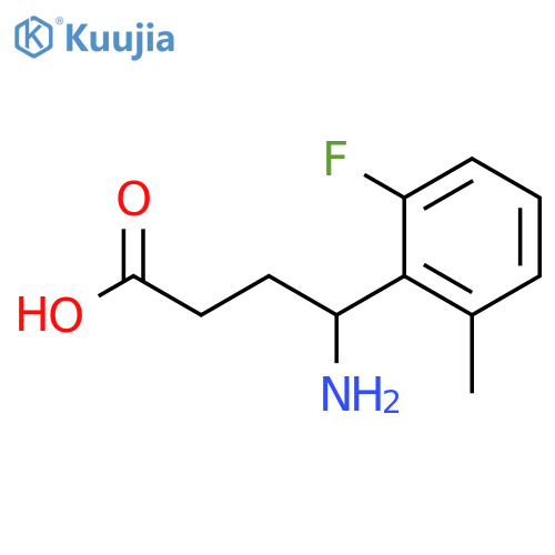 4-amino-4-(2-fluoro-6-methylphenyl)butanoic acid structure