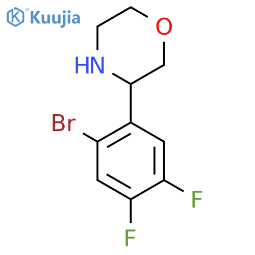 3-(2-bromo-4,5-difluorophenyl)morpholine structure