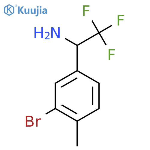 1-(3-bromo-4-methylphenyl)-2,2,2-trifluoroethan-1-amine structure