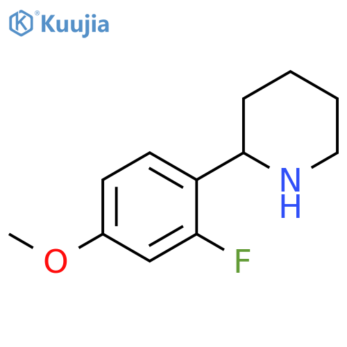 2-(2-fluoro-4-methoxyphenyl)piperidine structure