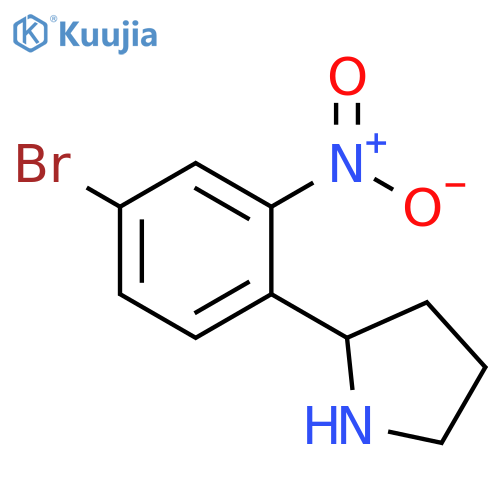 2-(4-bromo-2-nitrophenyl)pyrrolidine structure