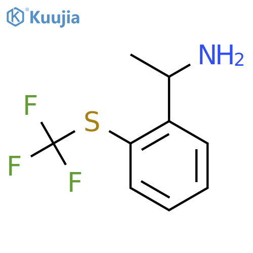 1-{2-(trifluoromethyl)sulfanylphenyl}ethan-1-amine structure