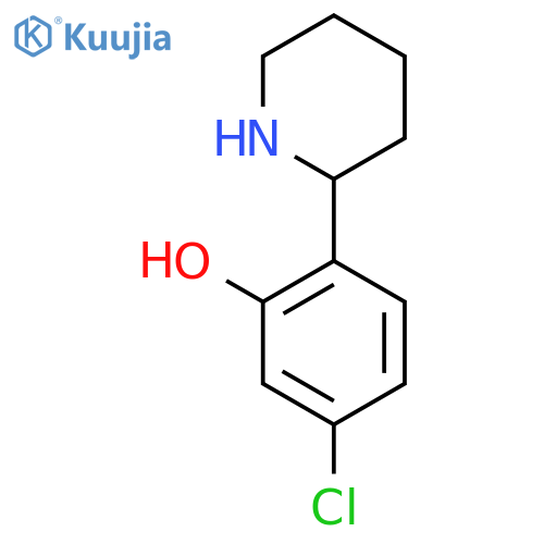 5-chloro-2-(piperidin-2-yl)phenol structure
