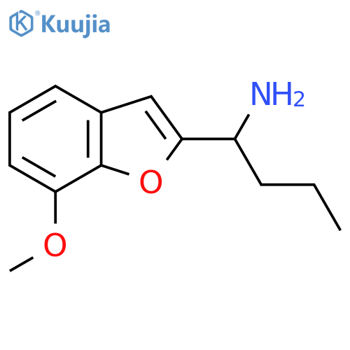 1-(7-Methoxybenzofuran-2-yl)butan-1-amine structure