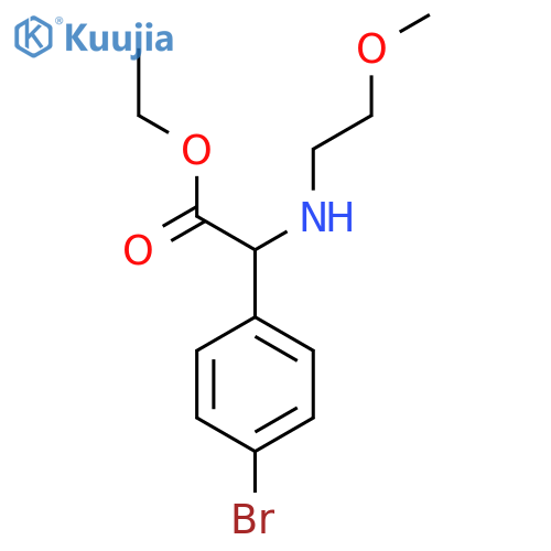 ethyl 2-(4-bromophenyl)-2-(2-methoxyethyl)aminoacetate structure