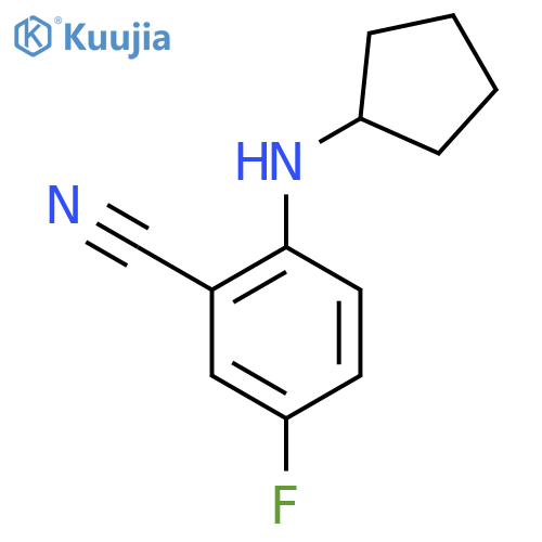 2-(cyclopentylamino)-5-fluorobenzonitrile structure