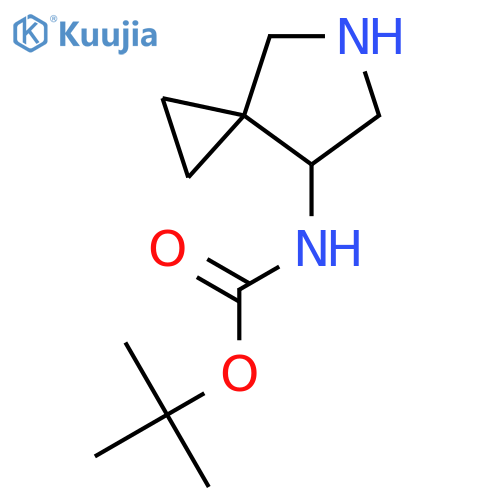 tert-butyl N-[(7R)-5-azaspiro[2.4]heptan-7-yl]carbamate structure
