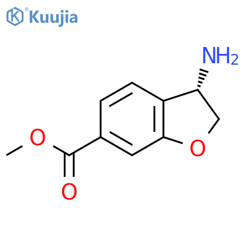 6-Benzofurancarboxylic acid, 3-amino-2,3-dihydro-, methyl ester, (3S)- structure