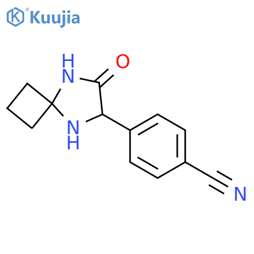 4-(7-Oxo-5,8-diazaspiro[3.4]octan-6-yl)benzonitrile structure