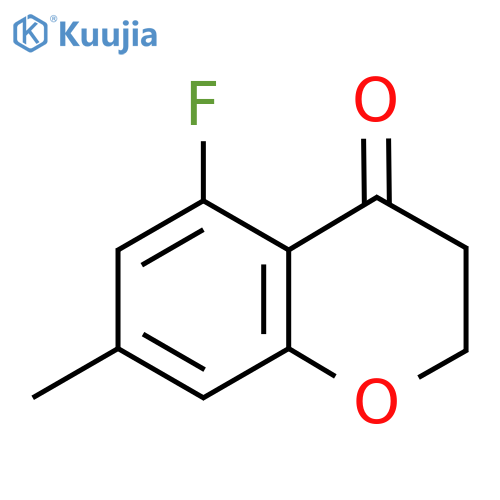 5-Fluoro-7-methyl-3,4-dihydro-2h-1-benzopyran-4-one structure